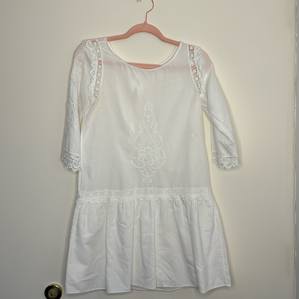 White Masscob Eyelet Dress